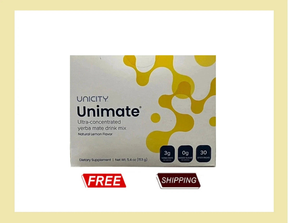Unicity Unimate Lemon Drink Mix 30 Single-Serve Packs