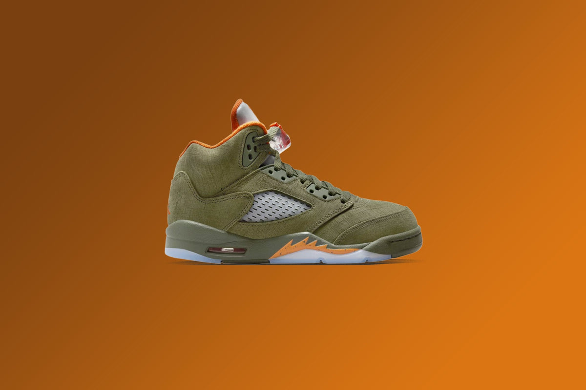 Air Jordan 5 Retro 'Olive' (GS) - Army Olive/Solar Orange