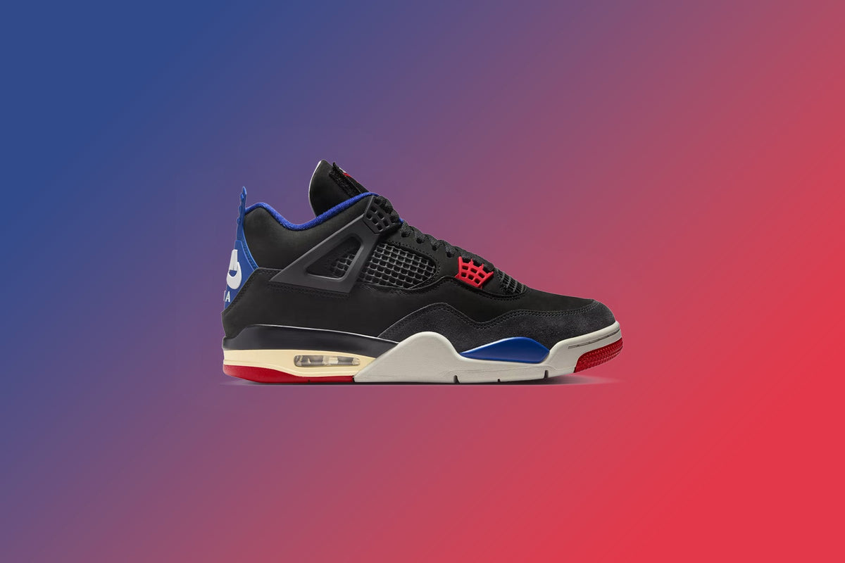 Air Jordan 4 Retro 'Rare Air' - Black/Fire Red/Deep Royal Blue