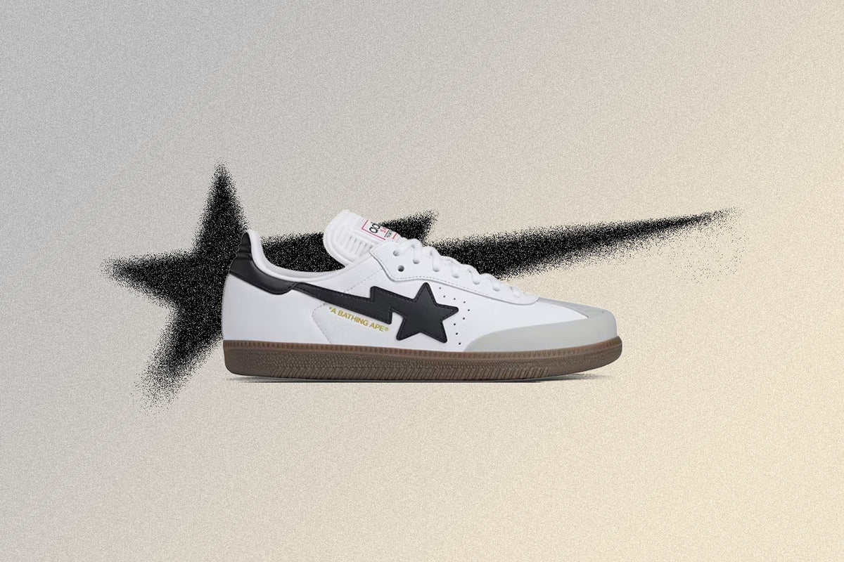 Adidas x BAPE Samba - Cloud White/Core Black/Gum