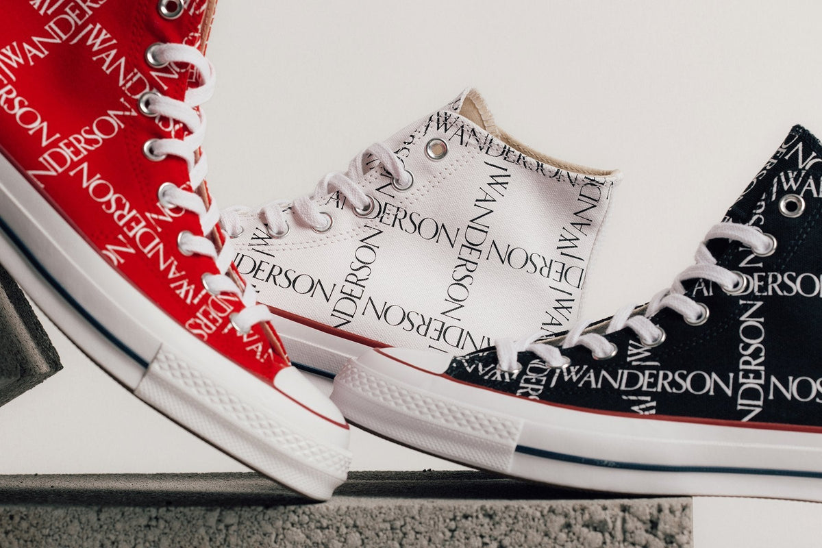 Converse x JW Anderson All Star Chuck 70 Grid Hi - Flame Scarlet/White