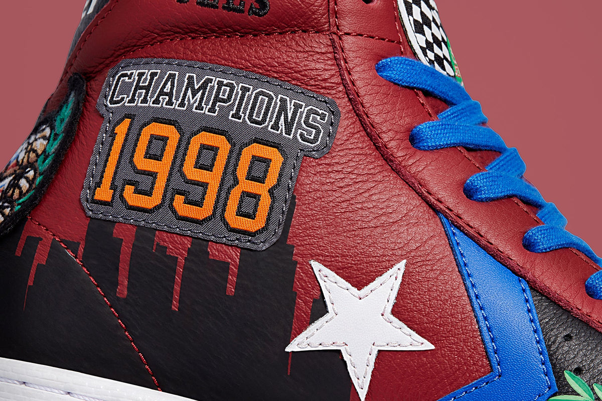 Converse x Chinatown Market Pro Leather Hi - Garnet/Black/Hyper Royal