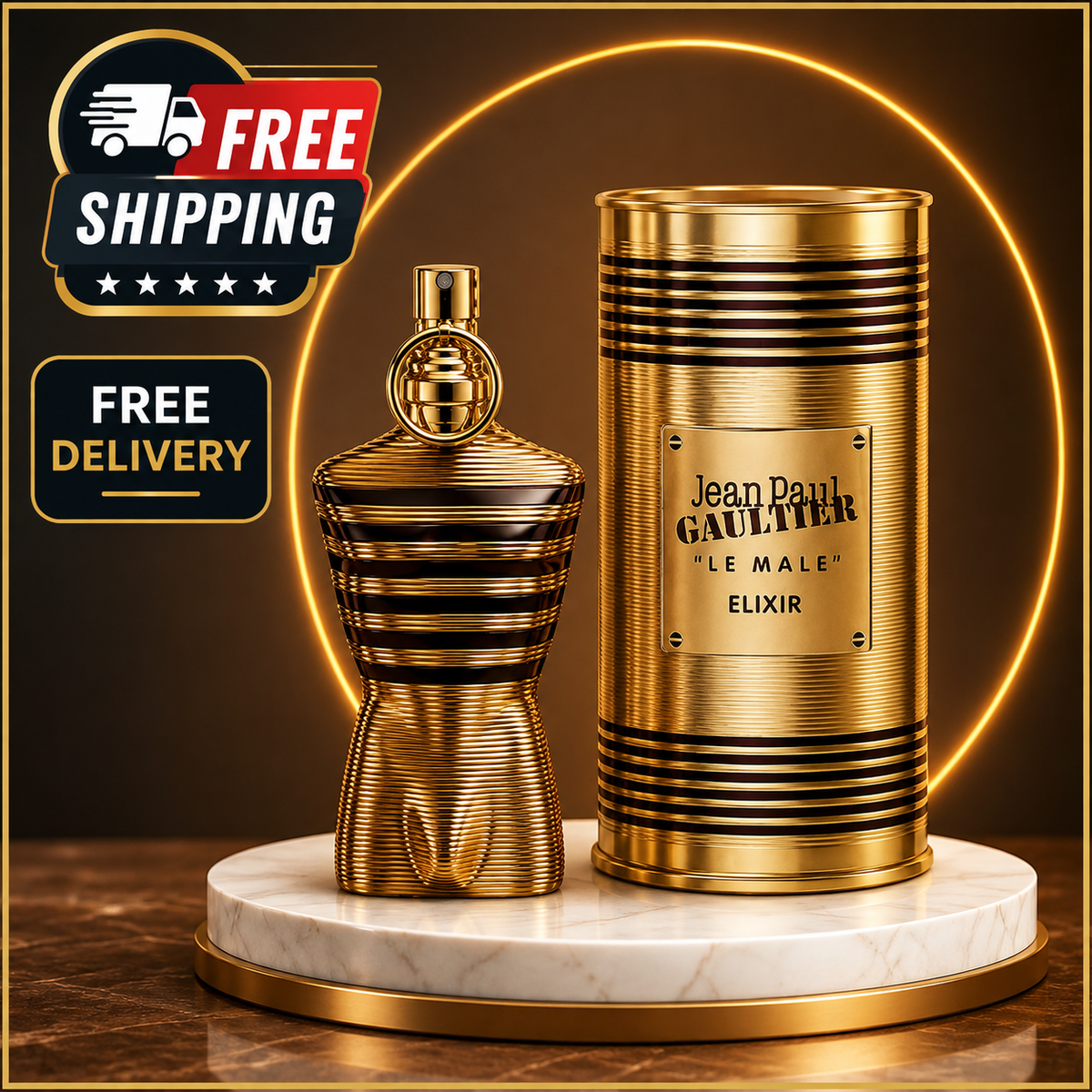 Jean Paul Gaultier Le Male Elixir Parfum for Men – 4.2 fl oz / 125 ml