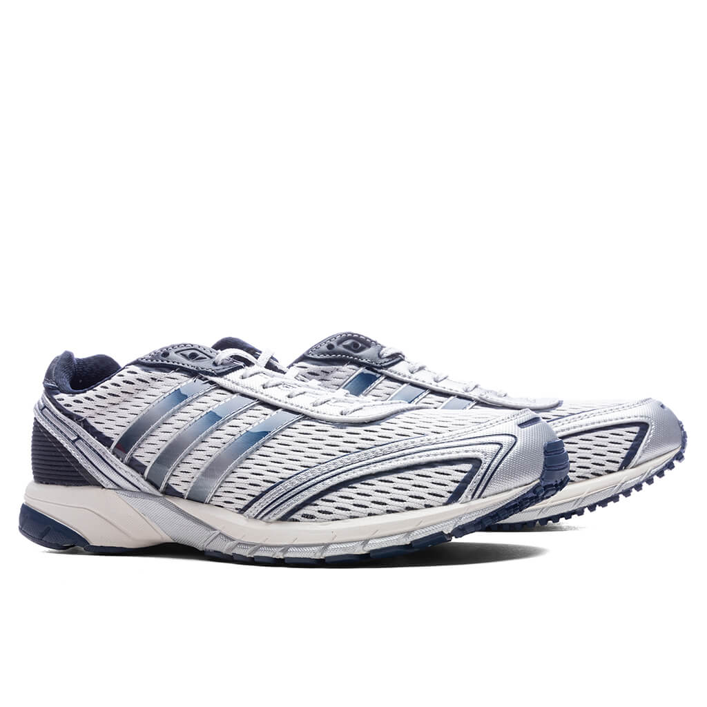 Adidas x Sporty & Rich Women's Adizero Adios - Cloud White/Collegiate Navy/Cloud White