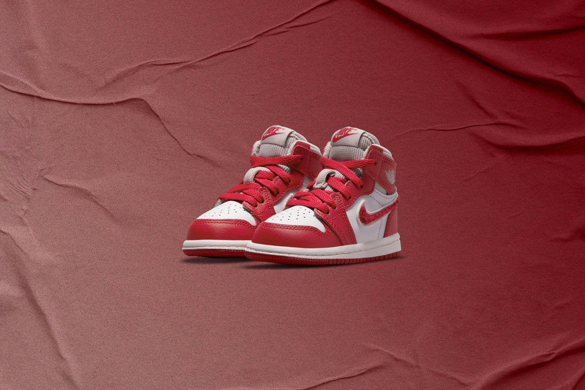Air Jordan 1 Retro High OG (TD) - Light Iron Ore/Varsity Red/Sail
