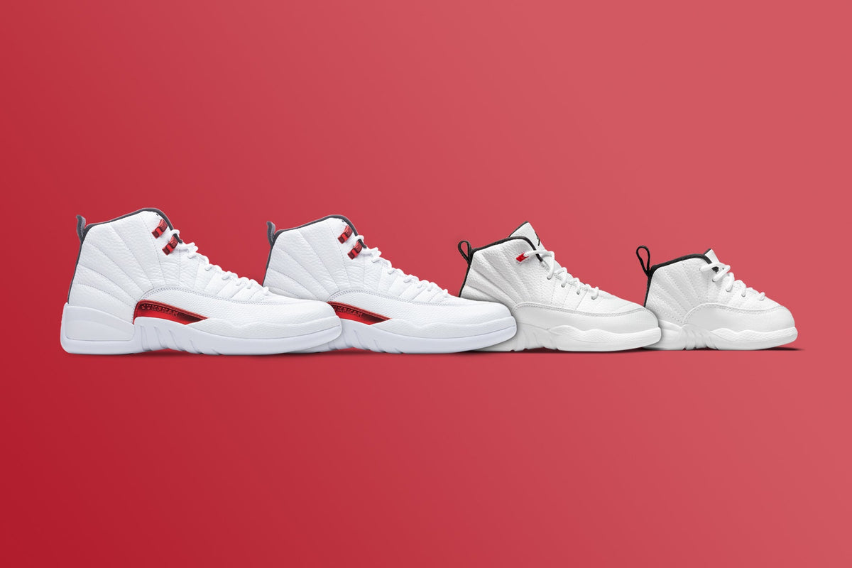 Air Jordan 12 Retro (PS) "Twist" - White/University Red