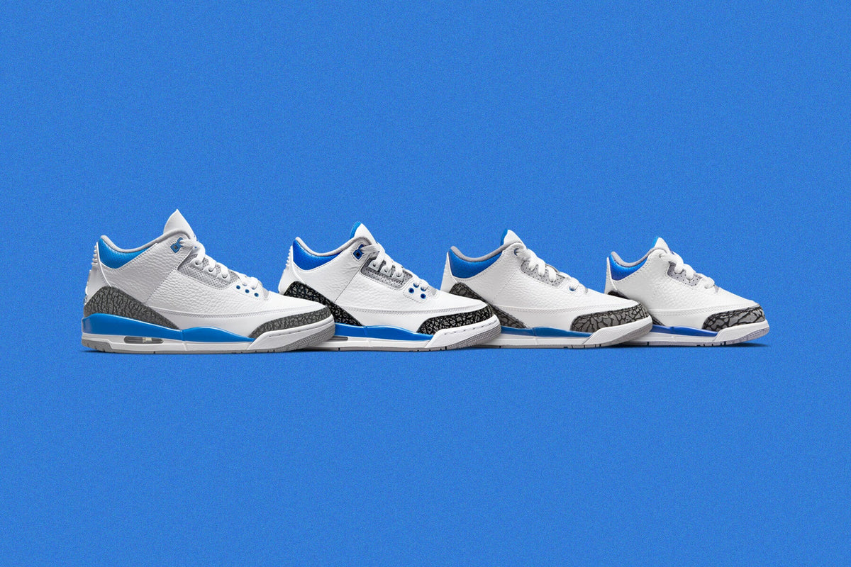 Air Jordan 3 Retro (PS) 'Racer Blue' - White/Cement Grey