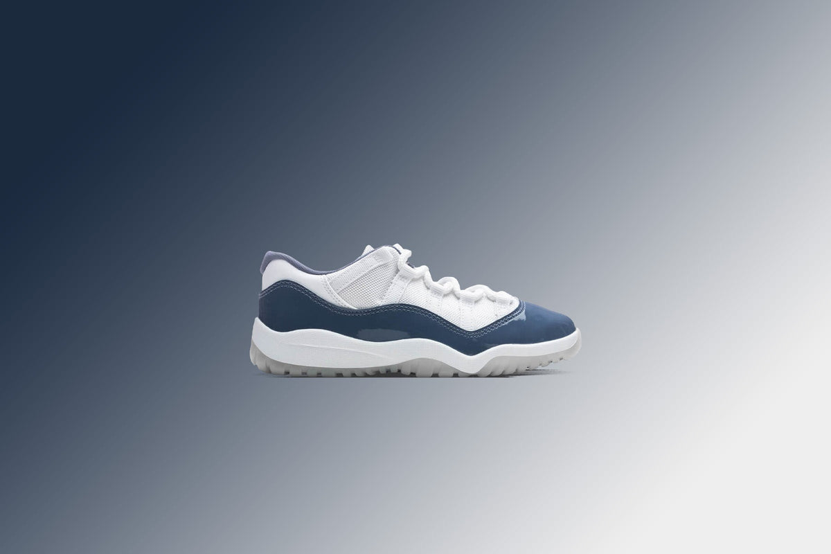 Air Jordan 11 Retro Low (PS) - White/Midnight Navy/Diffused Blue