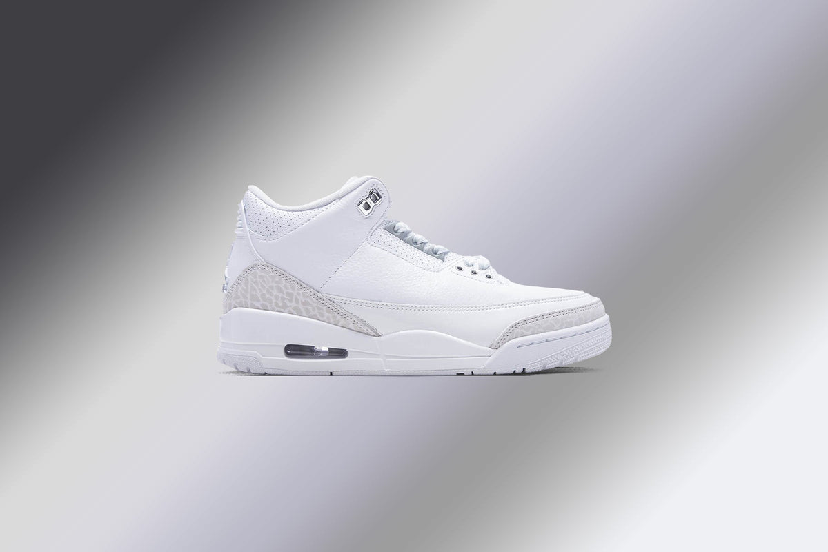 Air Jordan 3 Retro 'Pure Money' - White/Metallic Silver