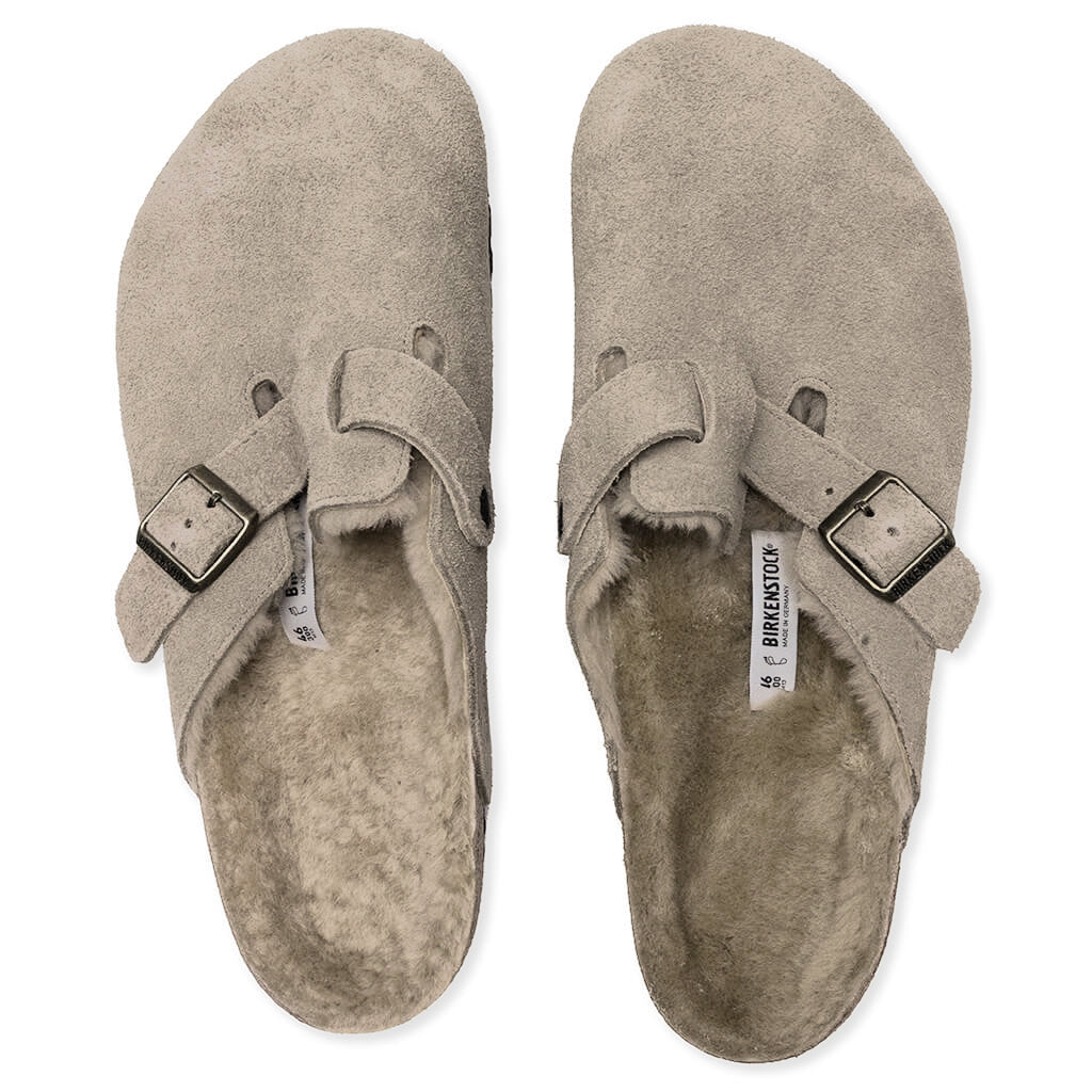 Boston Shearling Suede Leather - Taupe