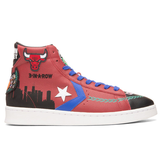 Converse x Chinatown Market Pro Leather Hi - Garnet/Black/Hyper Royal