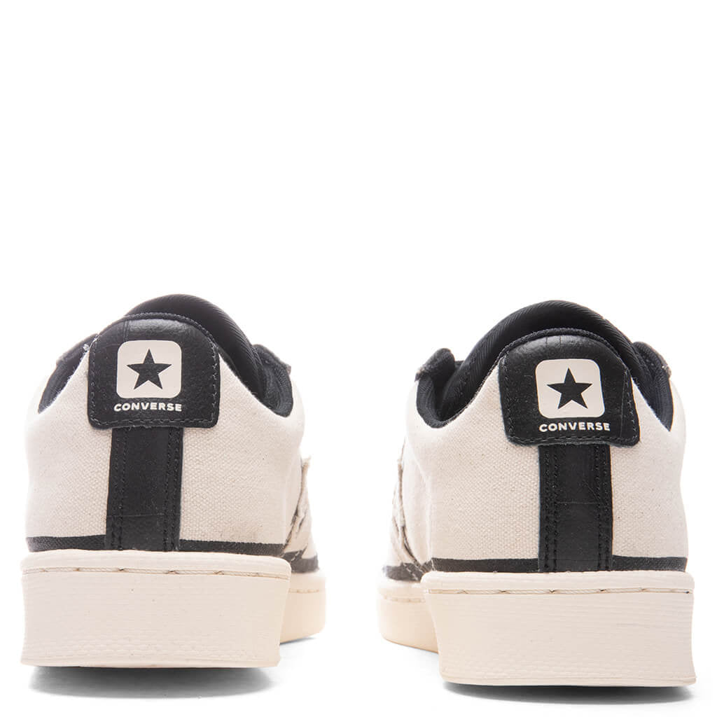 Converse x Joshua Vides Pro Leather Ox - Natural Ivory/Black/White