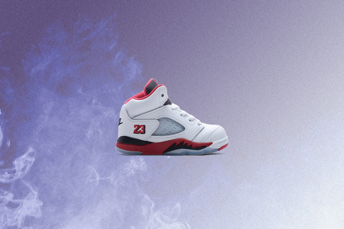 Air Jordan 5 Retro OG Fire Red 'Black Tongue' (TD) - White/Fire Red/Black