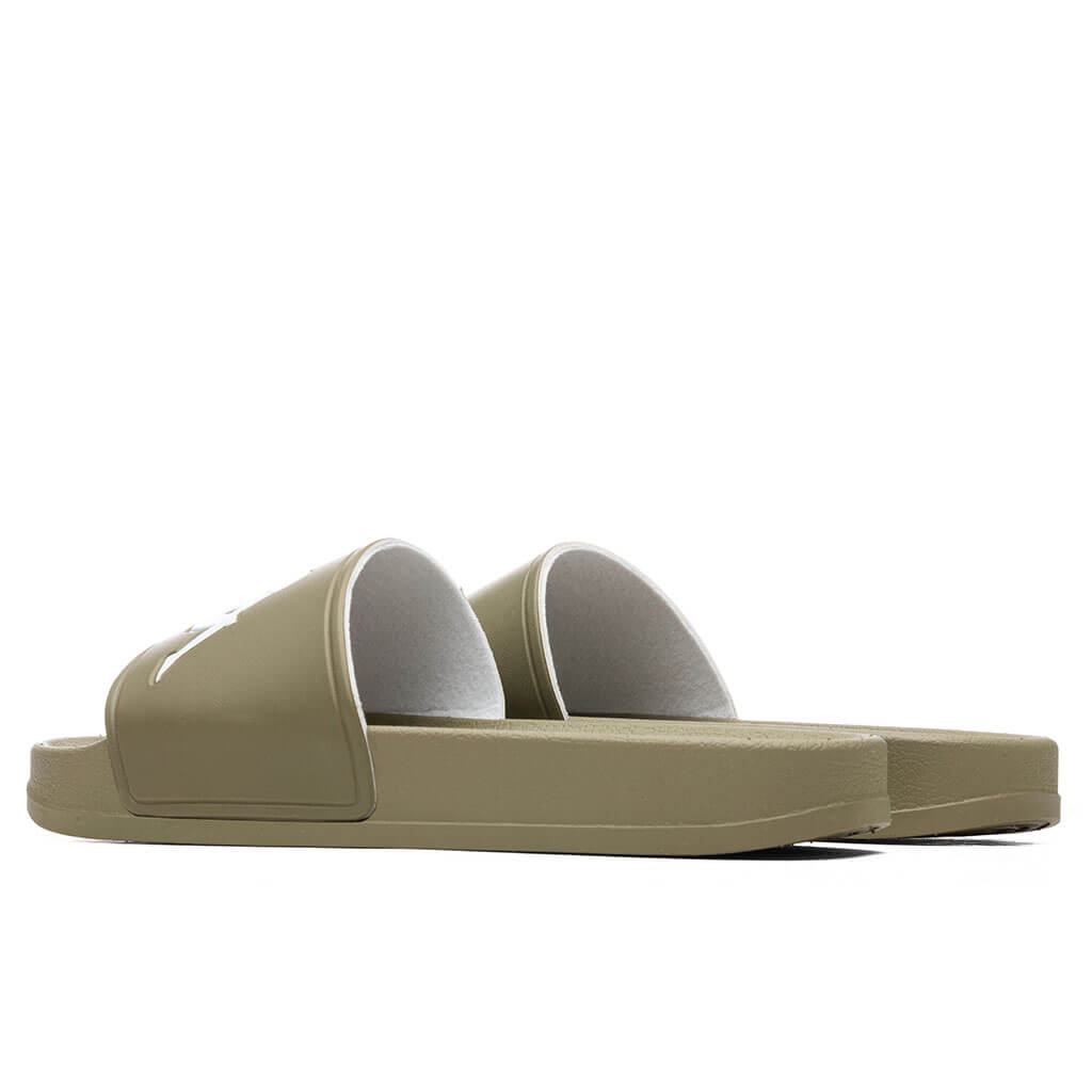 Authentic Adam 2 Slides - Green Olive/White