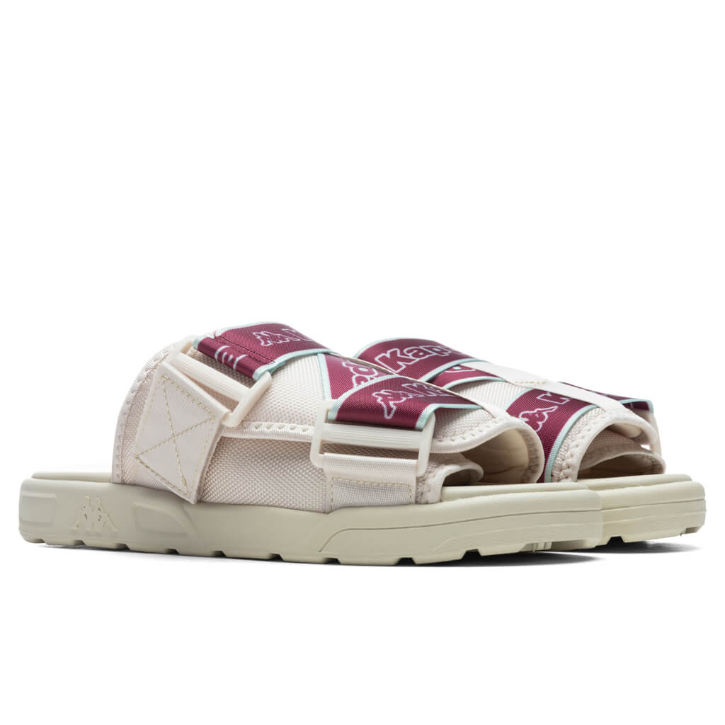Logo Tape Kalpi Sandals - Beige Light Sand/Light Green