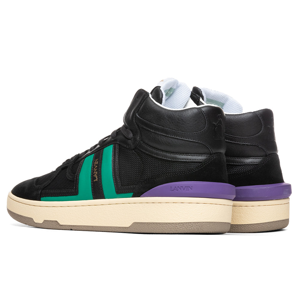 Clay High Top Sneakers - Black/Mint Green