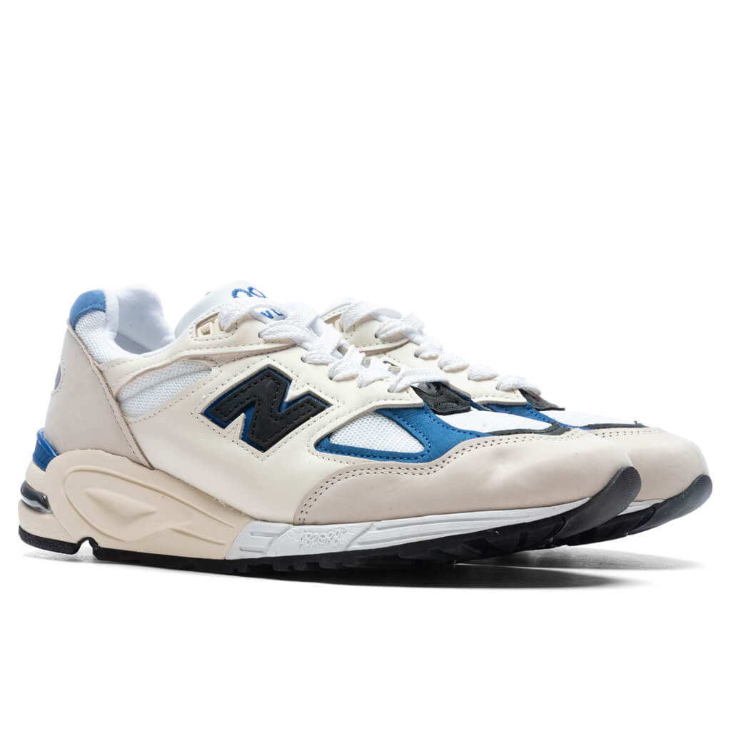 New Balance 990v2 Made in USA - White/Blue