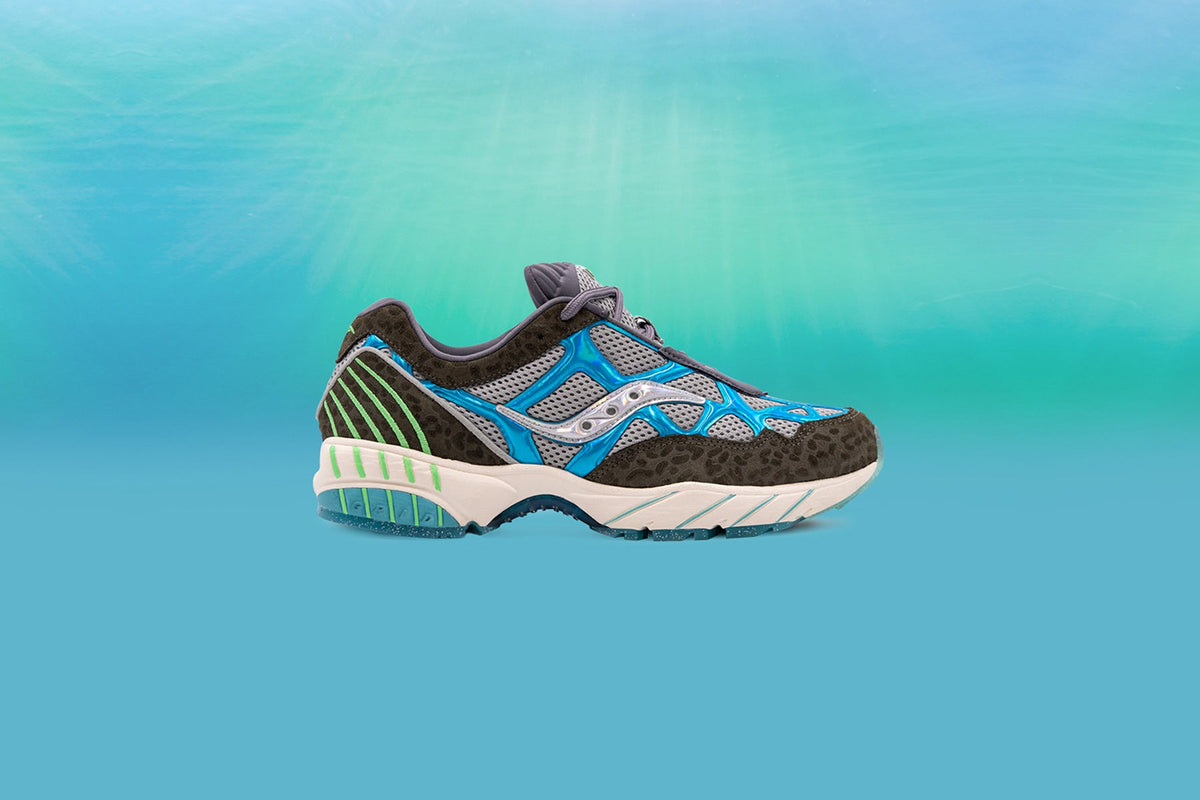 Saucony x FRESH RAGS Grid Web 'Manatee' - Grey/Blue