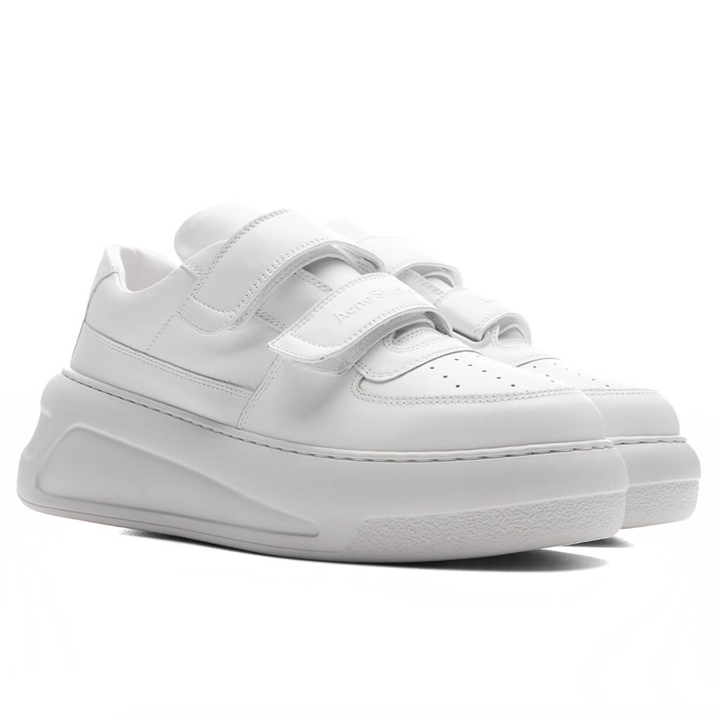 Velcro Strap Platform Sneakers - Optic White