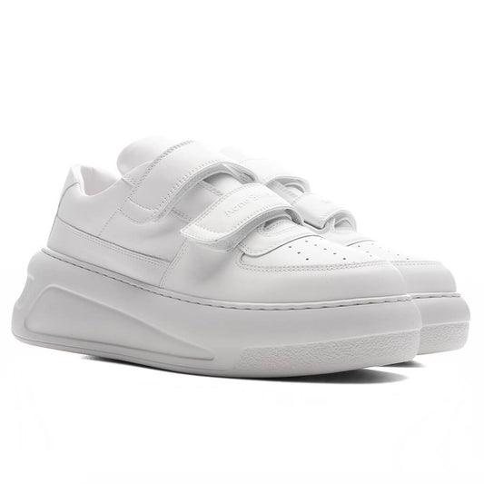 Velcro Strap Platform Sneakers - Optic White