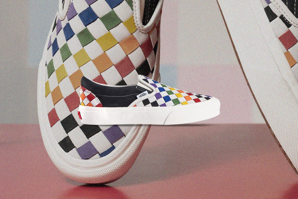 Classic Slip-VLT LX "Pride" - Woven Leather Rainbow