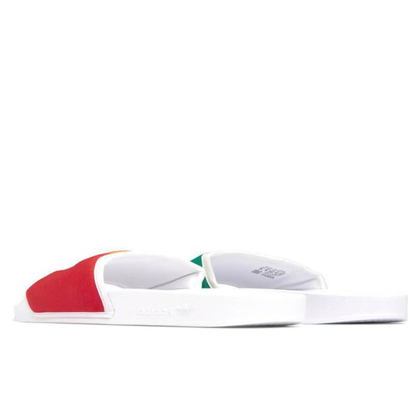 Adilette 'Pride' - Flat White/Orange/Scarlet