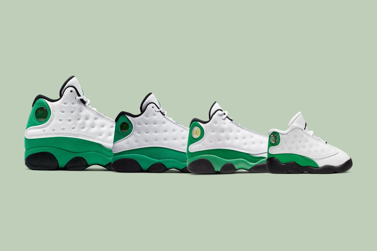 Air Jordan 13 Retro (GS) "Lucky Green" - White/Black