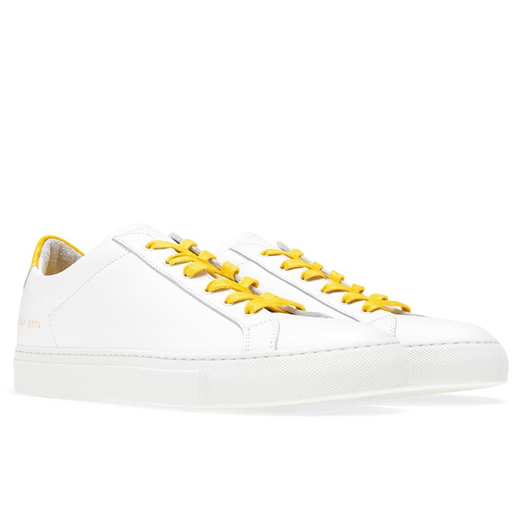 Retro Low Glossy - White/Yellow