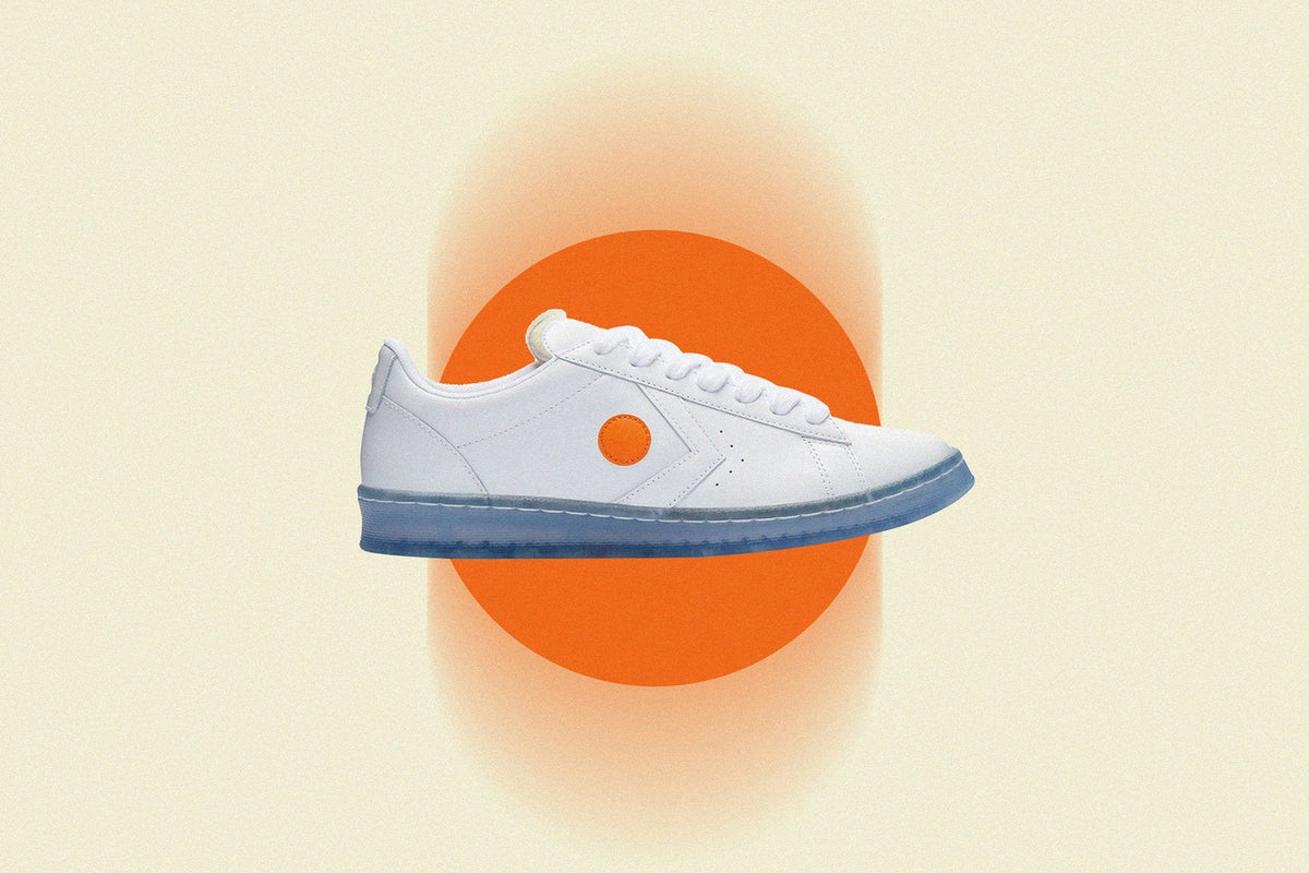 Converse x Rokit Pro Leather Ox "Orange Pop" - White/Optical White