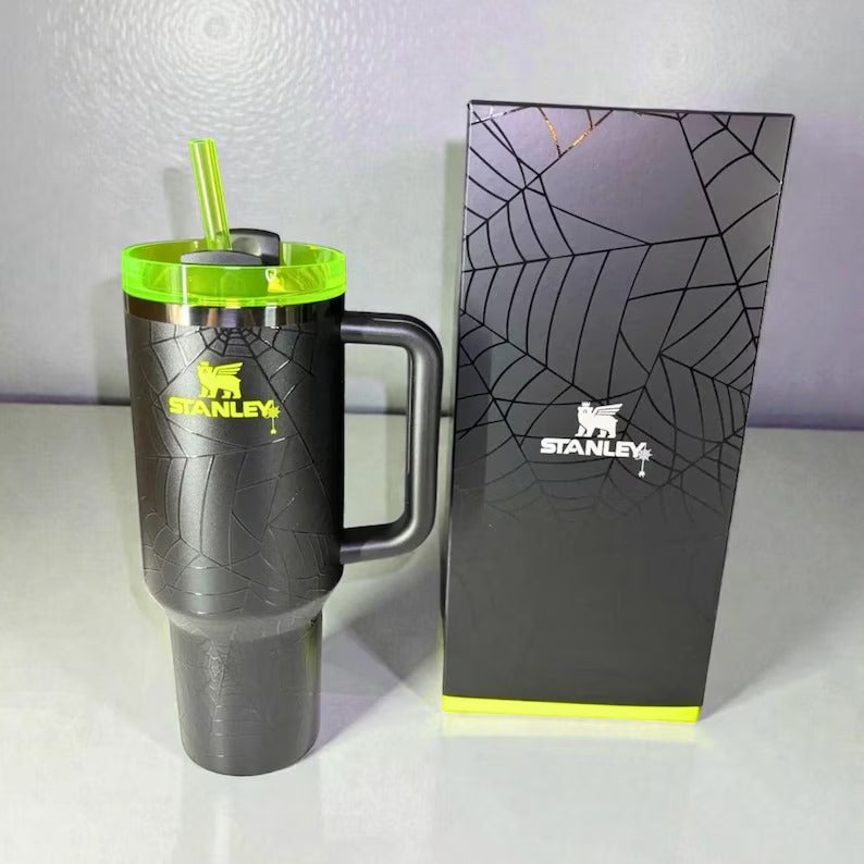 Stanley Tumbler Quencher-Style Travel Cup with Handle & Straw – 40 oz