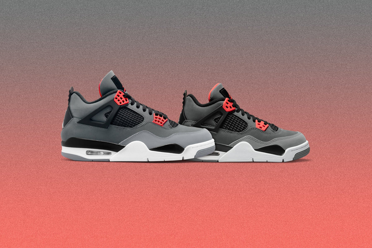 Air Jordan 4 Retro 'Infrared' - Dark Grey/Infrared 23/Black Cement Grey