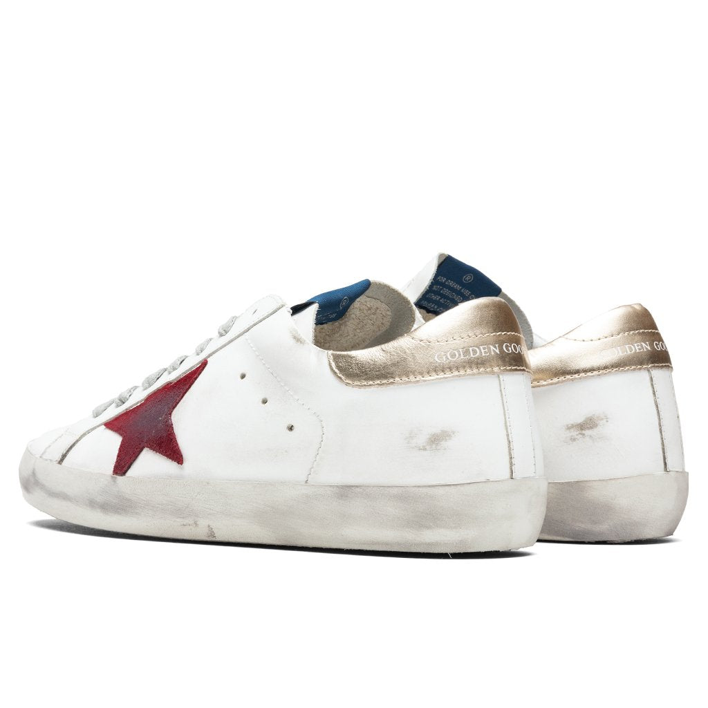 Super-Star Sneakers - White/Dark Red/Platinum