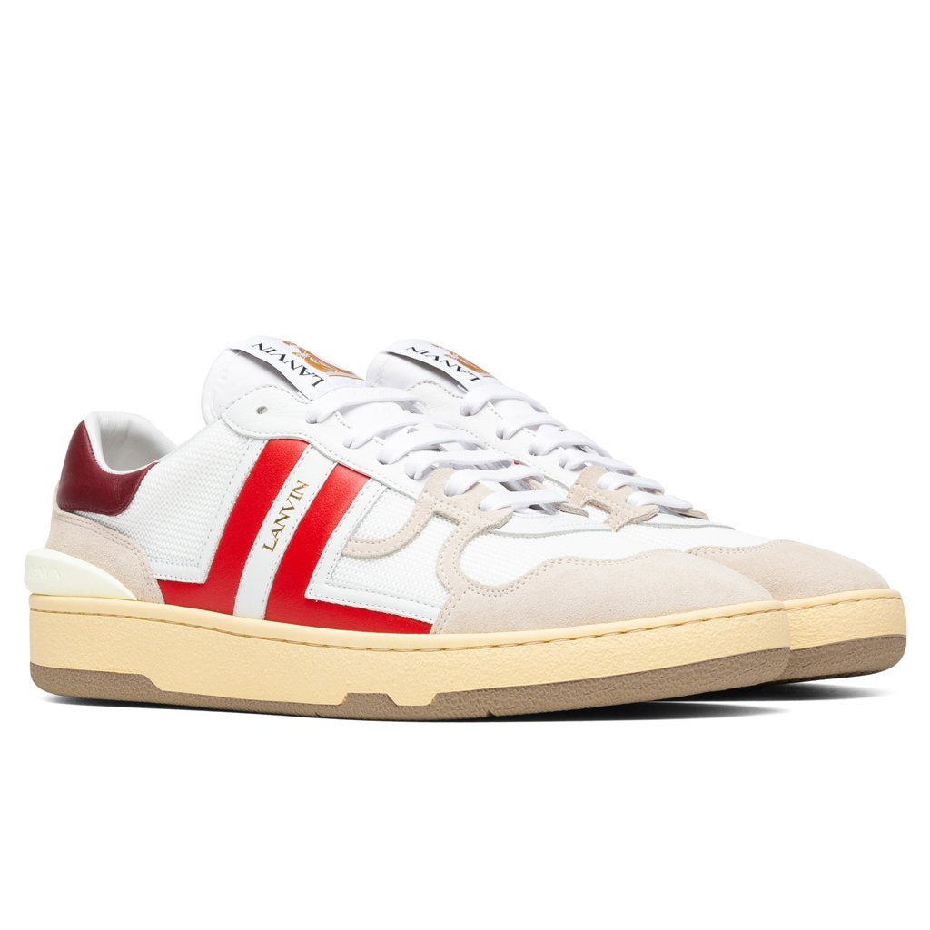 Tennis Low Top Sneaker - White/Red