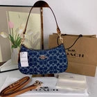 Coach Teri Shoulder Bag in Signature Denim Denim/Natural CAF82 – New