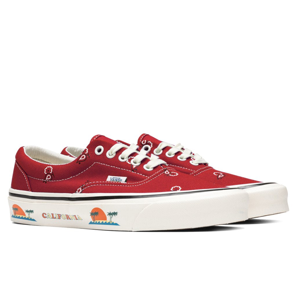 OG Era LX "Paisley" - Pompeian Red/White