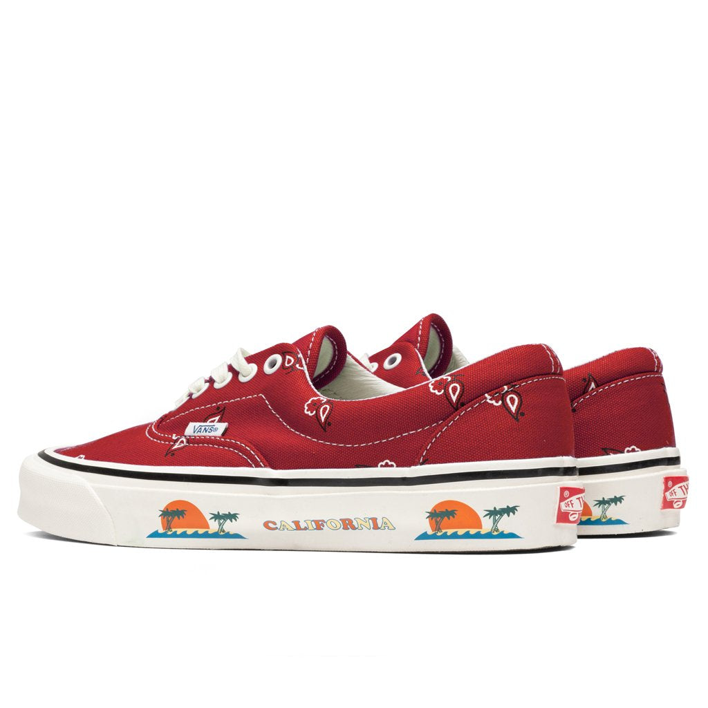 OG Era LX "Paisley" - Pompeian Red/White