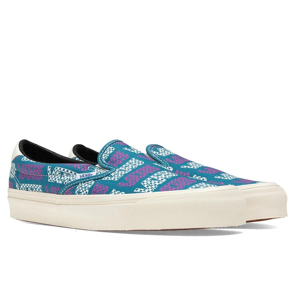 OG Slip-LX - Larkspur/Logo Checkerboard